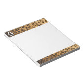 Bloc-note Initiales de monogramme Empreinte de léopard G (Incliné)