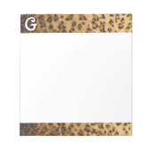 Bloc-note Initiales de monogramme Empreinte de léopard G (Devant)