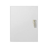 Bloc-note Initiales dorées de monogramme personnalisé blanc (Tourné)