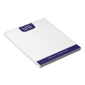 Bloc-note Initiales Homme 2 Navy Bleu Professionnel Non Doub (Incliné)