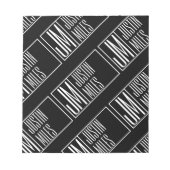 Bloc-note Initiales modernes avec motif de monogramme de nom (Devant)