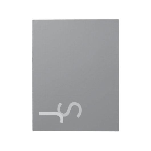 Bloc-note Initiales monogrammes à chevauchement moderne | Gr (Tourné)