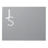 Bloc-note Initiales monogrammes à chevauchement moderne | Gr (Devant)