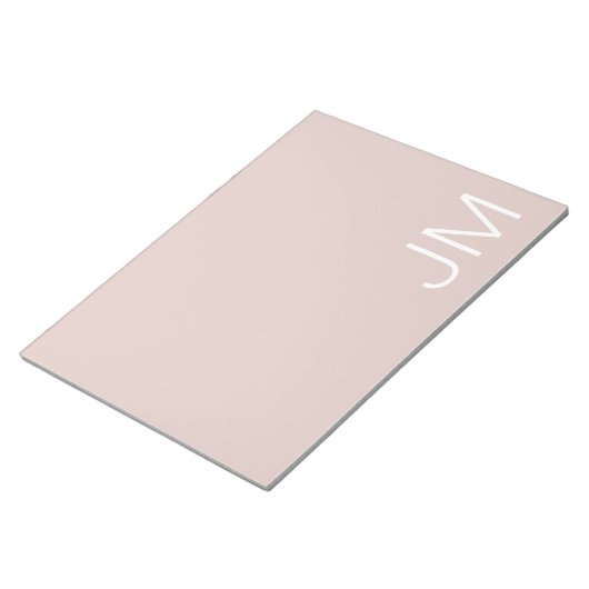 Bloc-note Initiales Monogrammes Tendance Rose Vierge Surdime (Incliné)