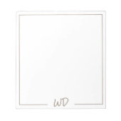 Bloc-note Initiales neutres neutres minimes modernes (Devant)