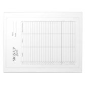 Bloc-note Inscrivez-vous au modèle du formulaire (Devant)