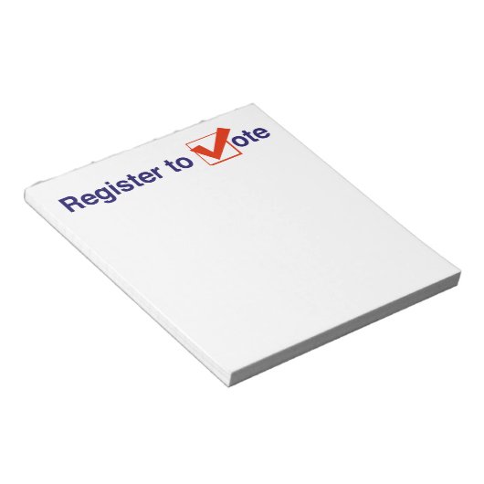Bloc-note Inscrivez-Vous Au Vote 2026 (Incliné)
