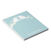 Bloc-note Inséparables blancs (Incliné)