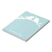 Bloc-note Inséparables blancs (Tourné)