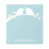 Bloc-note Inséparables blancs (Devant)