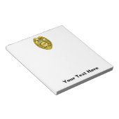 Bloc-note Insigne du chef de la police de cuisine (Incliné)