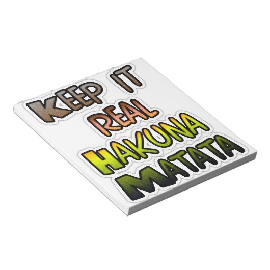 Bloc-note Inspiration Art "Keep It Real Hakuna Matata" (Incliné)