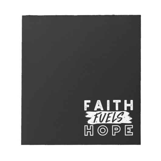 Bloc-note Inspirational Faith Quote – Faith Fuels Hope (Devant)