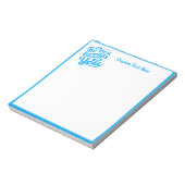 Bloc-note Inspirational Motivational Quote Blue Personalized (Tourné)