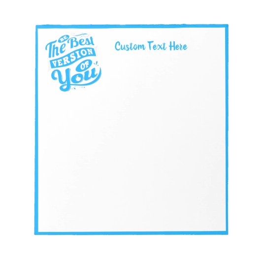 Bloc-note Inspirational Motivational Quote Blue Personalized (Devant)