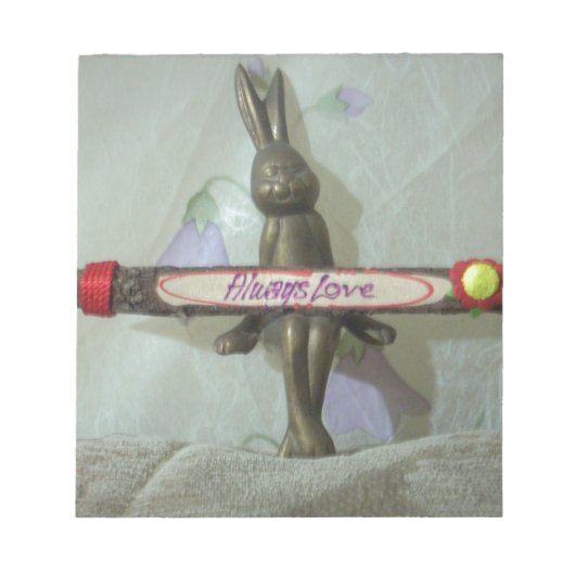 Bloc-note Inspirational Rabbit : Always Love Sign Art Print (Devant)