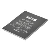 Bloc-note Inspirationnal God Will Quota avec Bible Verset (Tourné)