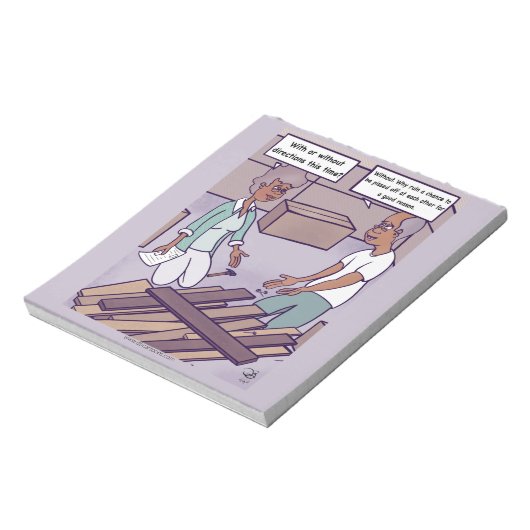 Bloc-note Instructions Cartoon Notepad (Tourné)