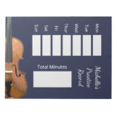 Bloc-note Instrument de musique Violon Leçons de pratique re (Devant)