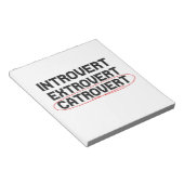 Bloc-note Introvert Extrovert Catrovert Funny (Incliné)