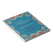 Bloc-note Invitations budgétaires | Fiançailles de dentelle  (Incliné)