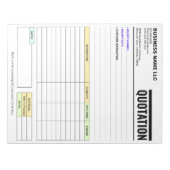 Bloc-note Invoice Form / Sales Receipt | Business Quotation (Devant)