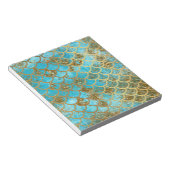 Bloc-note Iridescente Turquoise Parties scintillant or Merma (Incliné)