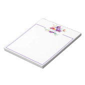 Bloc-note Iris aquarelle violette personnalisée  (Tourné)