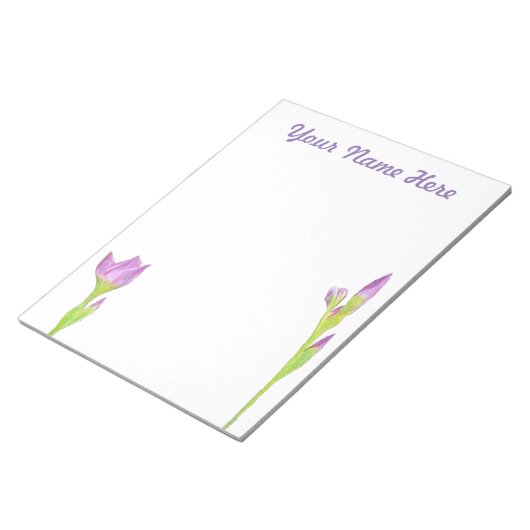 Bloc-note Iris rose violet (Incliné)