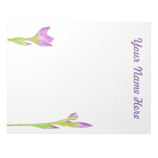 Bloc-note Iris rose violet (Devant)