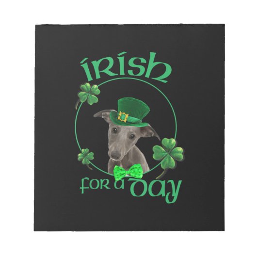Bloc-note Irish For A Day Whippet Lucky Dog (Devant)