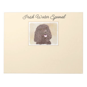 Bloc-note Irish Water Spaniel Peinture - Original Dog Art