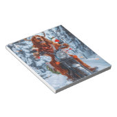 Bloc-note Irlandais Red Setter Chien chevauchant la moto Noë (Incliné)