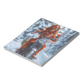 Bloc-note Irlandais Red Setter Chien chevauchant la moto Noë (Tourné)