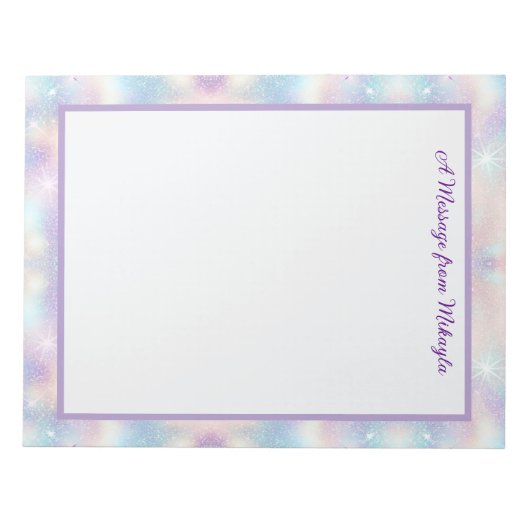 Bloc-note Irridescent Glitter (Devant)