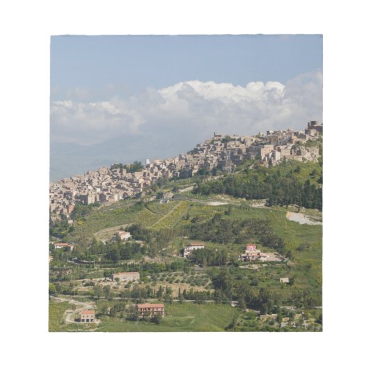 Bloc-note Italie, Sicile, Enna, Calascibetta, Vue matinale (Devant)