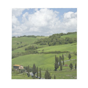 Bloc-note Italie, Toscane. La Foce. Une route courbe serpent