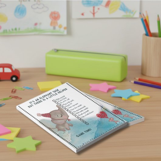 Bloc-note It's an Elephant Task- Kids Daily Checklist 