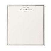Bloc-note Ivoire moderne, bordure noire (Devant)
