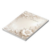 Bloc-note Ivory Flowers Notepad (Tourné)
