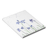 Bloc-note Jacinthes aquarelle bleue florale nature forêt (Incliné)