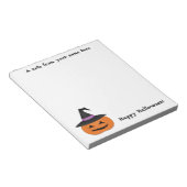 Bloc-note Jack-o'-lantern d'Halloween avec casquette sorcier (Incliné)