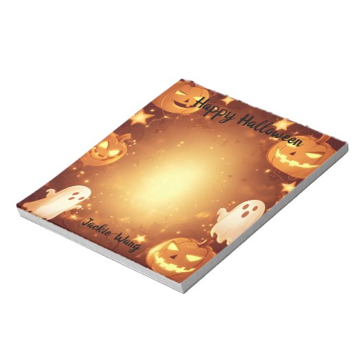 Bloc-note Jack-o'-lantern et fantômes (Tourné)