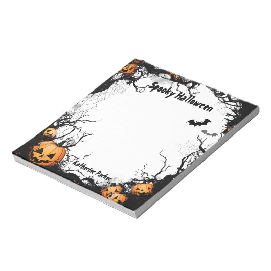 Bloc-note Jack-o'-lantern Halloween Éffrayant (Tourné)