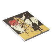 Bloc-note Jack O'Lantern Fantôme Chat Noir Cornstalk (Incliné)