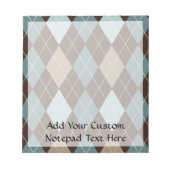 Bloc-note Jacquard bleu et Brown Motif de mode (Devant)