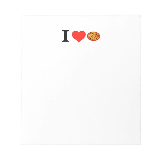 Bloc-note J'adore la pizza (Devant)