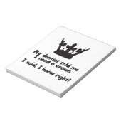 Bloc-note J'Ai Besoin D'Une Couronne (Tourné)