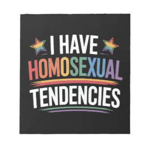 Bloc-note J'ai des tendances homosexuelles Fierté LGBTQ Arc-