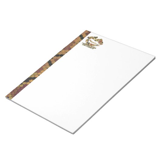 Bloc-note J'ai embrassé un serpent Brown et l'impression or (Incliné)